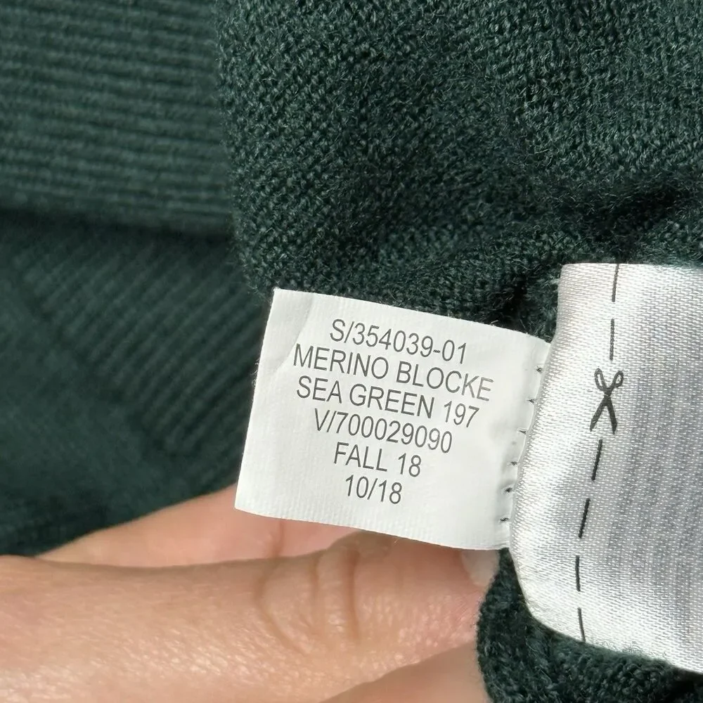 Banana Republic Men’s Merino Wool By Baruffa Sweater M Sea Green Navy Raglan
